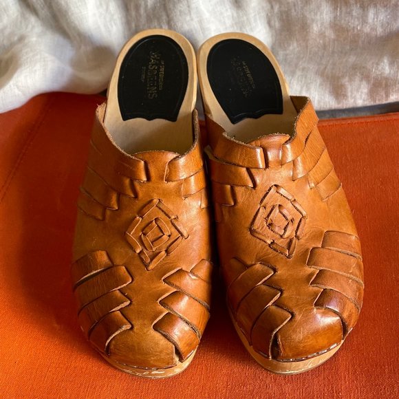 Swedish Hasbeens Shoes - Woven Swedish Hasbeens Clogs